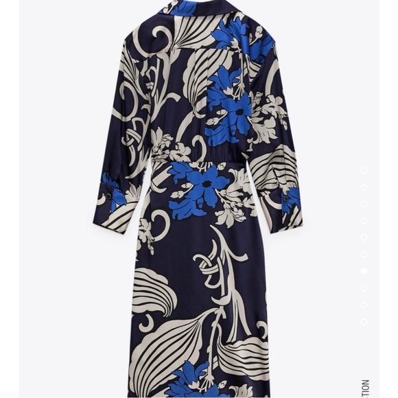 ZARA SS23 PRINTED SHIRT DRESS MIDI WRAP FRONT 7732/343/218 - Picture 10 of 10